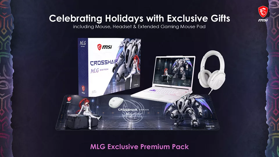 MSI Crosshair A16 HX MLG Edition: White Gaming Laptop with RTX 5070 and Character Figure