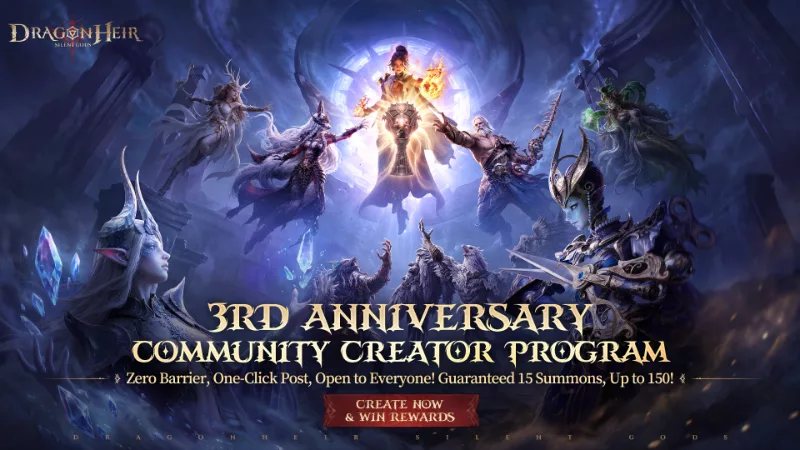 Dragonheir: Silent Gods launches 3rd Anniversary Creator Program