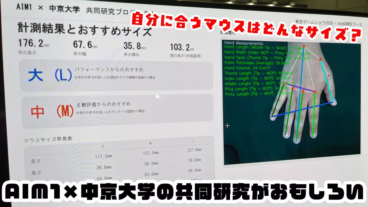 AndGAMER and Chukyo University Research Mouse Aim via Hand Data [TGS2026]