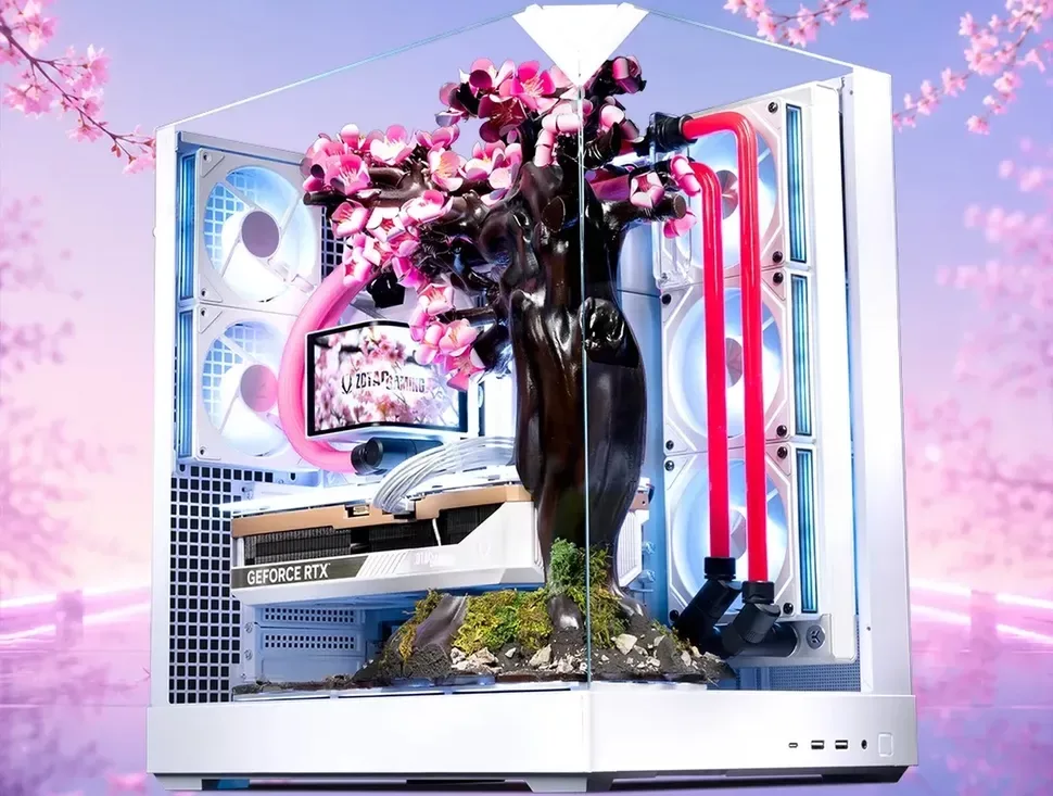Custom $14,000 PC features titanium cherry blossoms that unfurl with heat