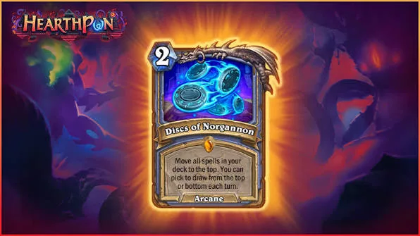 New Mage Legendary Card in Hearthstone: Disc of Norgannon