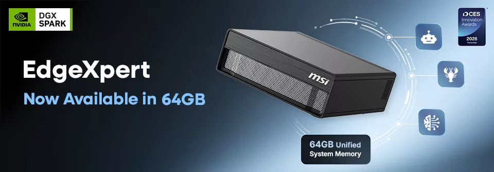 MSI Launches EdgeXpert 64GB Based on GB10 Platform for On-Premises AI Agents