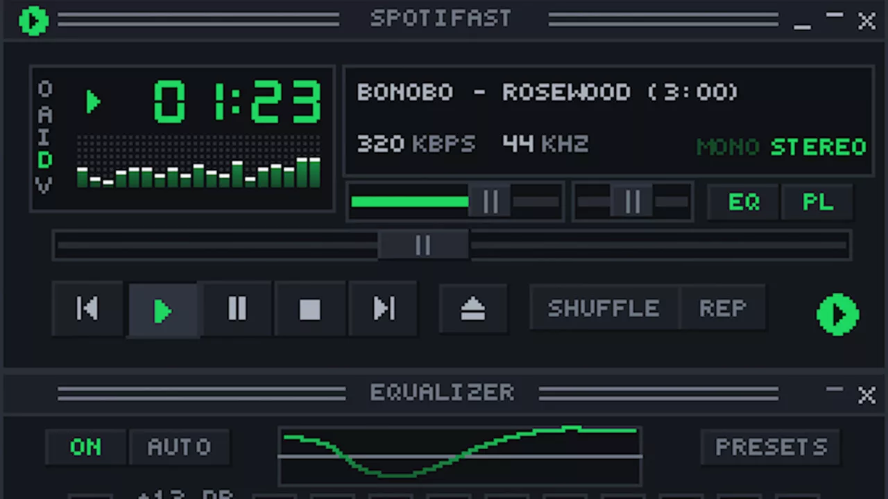 Spotify Alternative: Spotifast Brings Back Winamp Aesthetics and Saves RAM