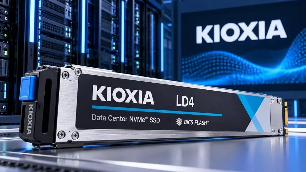 Kioxia LD4: E1.L-SSD with QLC-NAND targeting up to 122.88 TB in 1U-Server