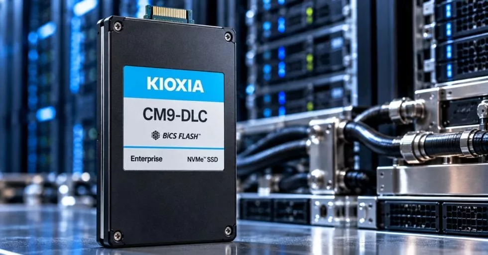 KIOXIA CM9-DLC: New PCIe-5.0-SSDs with Liquid Cooling and up to 30.72 TB