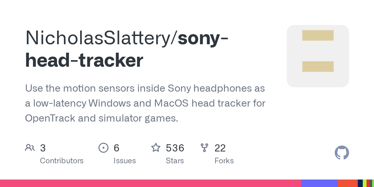 Sony Head Tracker: Turning Compatible Headphones Into a Simulator Tracker