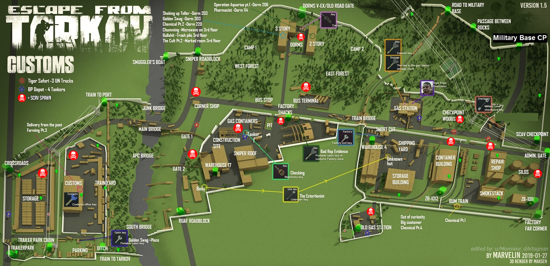 Customs map in Escape from Tarkov